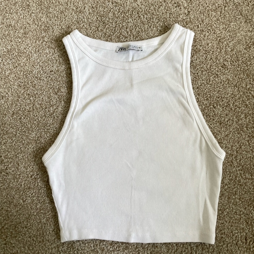 Zara white tank top